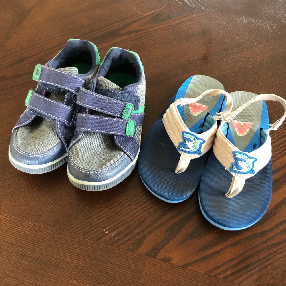 Two pairs boys shoes